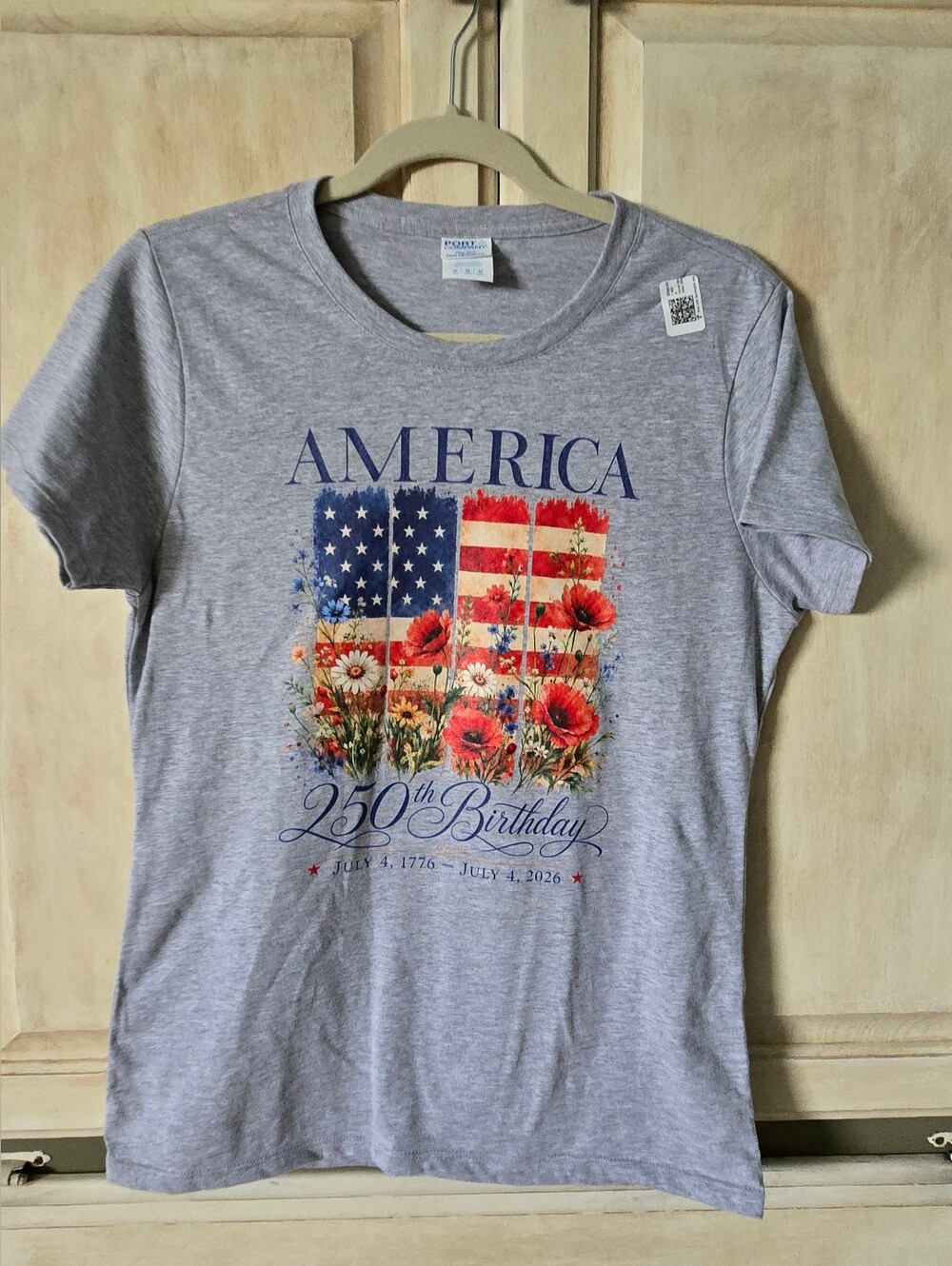 America 250th Birthday Graphic Tee - Gray